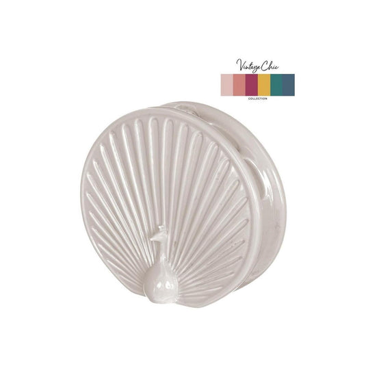 Ideas 4 seasons vaas peacock crã¨me ã˜7 l19,7xh18cm
