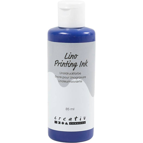 Creativ company linoleum verf, blauw, 85 ml 1 fles