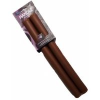 leather handlebar grips 40 cm Ø2 cm brown per set