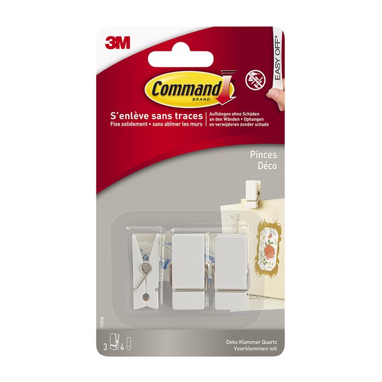 Afbeelding laden in galerijviewer, 3m 1060680 - command spring clip 17089q qz 3clips+4 clear s pk 12pk cs | 12 stuks
