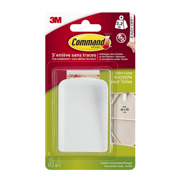 Afbeelding laden in galerijviewer, 3m 1062192 - command canvas hanger jumbo17045, wit, 1hk+4s pk | 6 stuks
