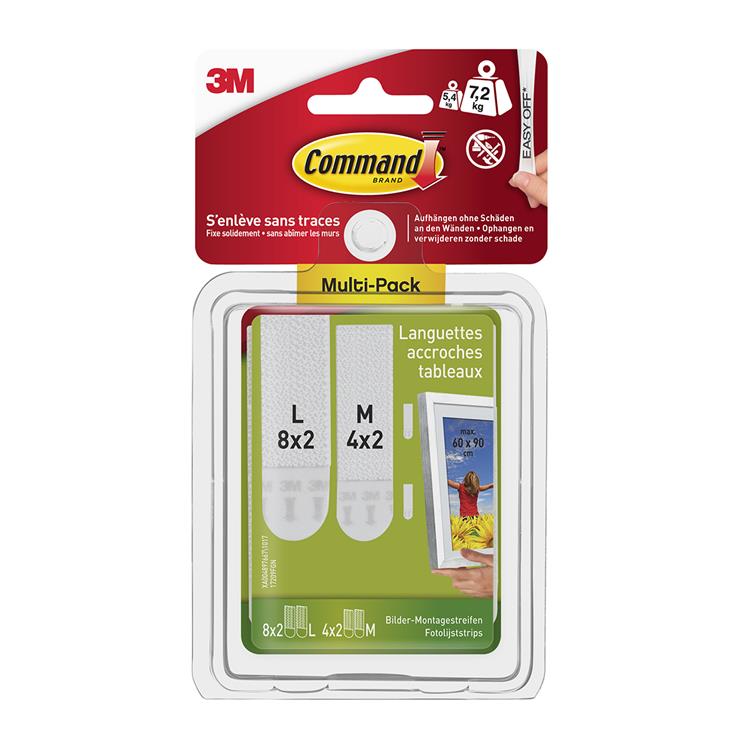 Afbeelding laden in galerijviewer, 3m 1062765 - command fotolijststrips wit medium , groot | 7 stuks
