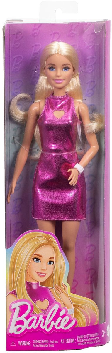 Barbie fashionista - fuchsia korte jurk - modepop