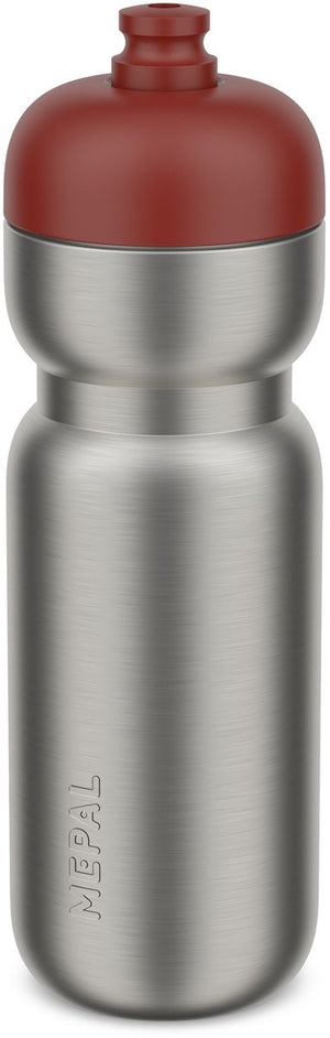 Mepal rvs bidon pull sport - 800 ml - pak. open en drink - lichtgewicht rvs - vaatwasmachinebestendig - drinkflessen - mountain red