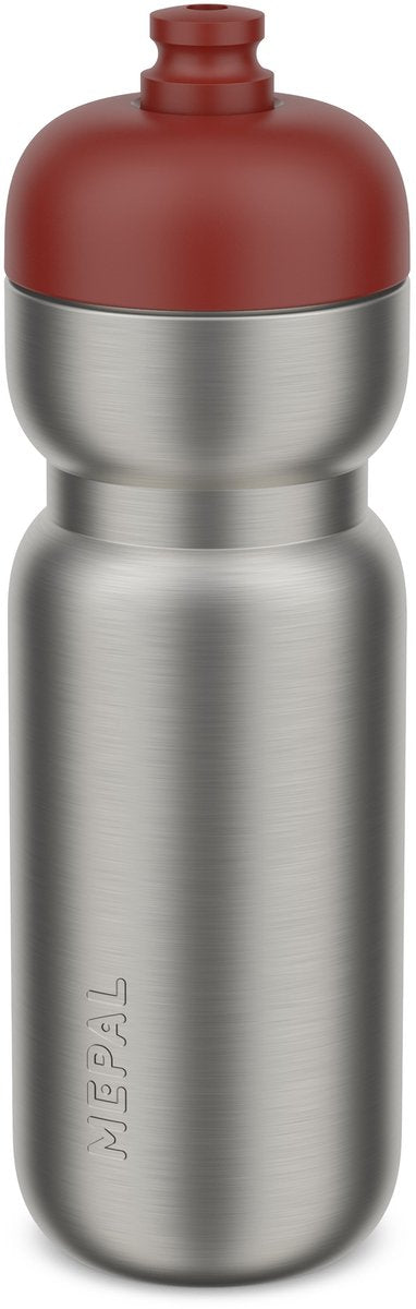 Mepal rvs bidon pull sport - 800 ml - pak. open en drink - lichtgewicht rvs - vaatwasmachinebestendig - drinkflessen - mountain red