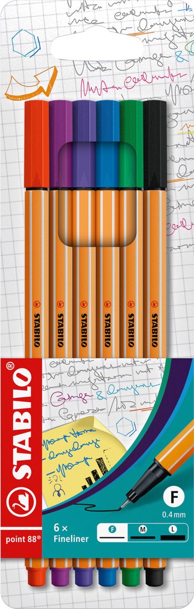 Load image into Gallery viewer, Stabilo point 88 - premium fineliners - etui met 6 kleuren
