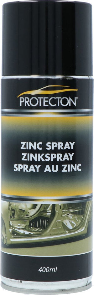 Protecton zinkspray - uitstekende kathodische corrosiewering - goed puntlasbaar - hittebestendig tot 350°c - uithardingstijd ongeveer 24 uur - 400ml