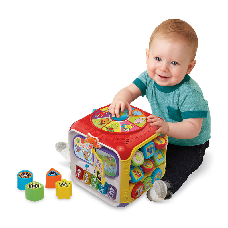 Load image into Gallery viewer, Vtech baby activiteiten kubus - educatief babyspeelgoed - dieren, cijfers en kleuren - cadeau - van 9 tot 36 maanden - rood
