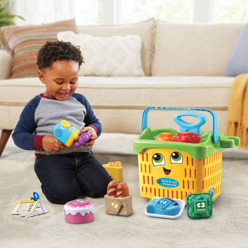 Load image into Gallery viewer, VTech Winkelmand Scan Leer 19 x 32 x 29 cm geel 13-delig
