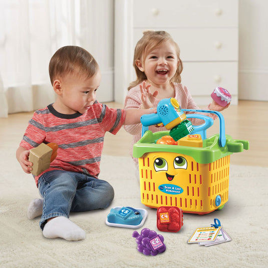 VTech Winkelmand Scan Leer 19 x 32 x 29 cm geel 13-delig