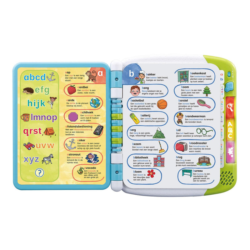Load image into Gallery viewer, VTech Kinderboek Mijn interactief Woordenboek wit blauw groen
