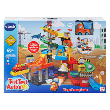 Vtech toet toet auto's mega bouwplaats speelset - met speelgoed auto - educatief en interactief baby speelgoed - cadeau - vanaf 1 tot 5 jaar