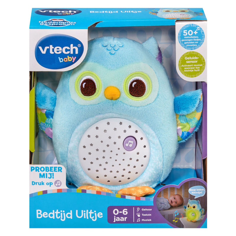 Load image into Gallery viewer, Vtech bedtijd uiltje blauw - interactieve knuffel - muziek en natuurgeluiden - van 0 tot 6 jaar
