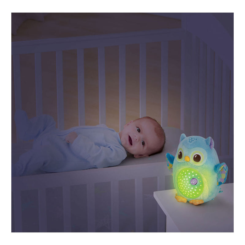 Load image into Gallery viewer, Vtech bedtijd uiltje blauw - interactieve knuffel - muziek en natuurgeluiden - van 0 tot 6 jaar
