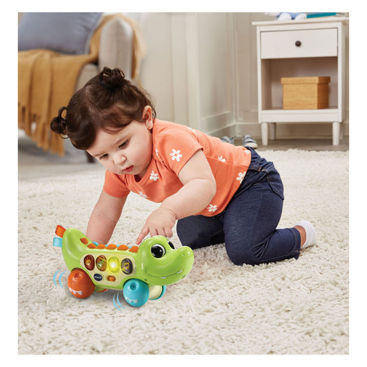Vtech baby dierenvriendjes krokodil - educatief baby speelgoed - activiteitenroller met lichts- en geluidseffecten - cadeau - vanaf 6 maanden