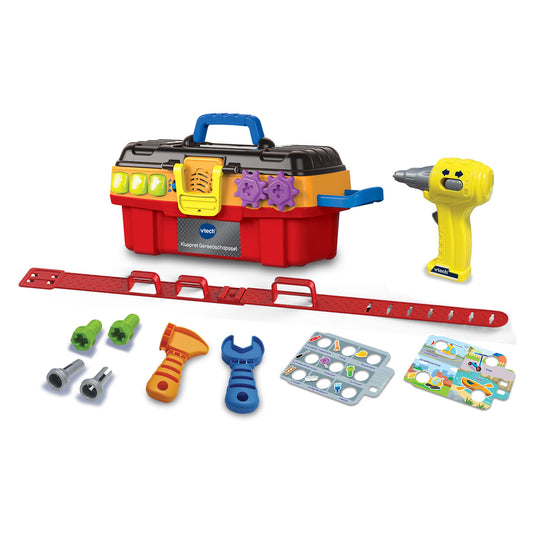 Vtech kluspret gereedschapsset - 9 delige gereedschapsset - vanaf 2 jaar - educatief speelgoed