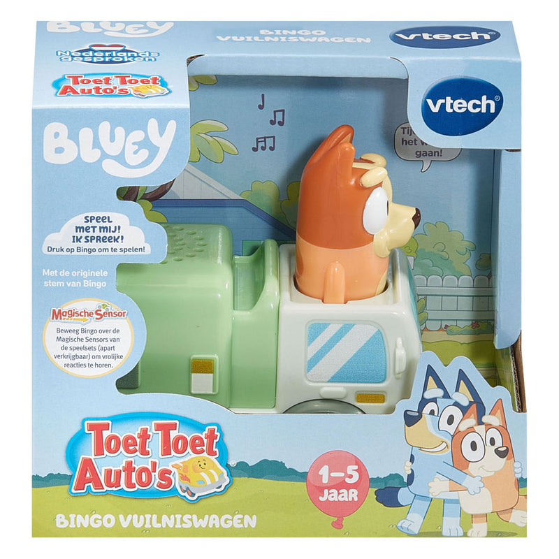 Load image into Gallery viewer, Vtech toet toet auto's bluey - bingo vuilniswagen
