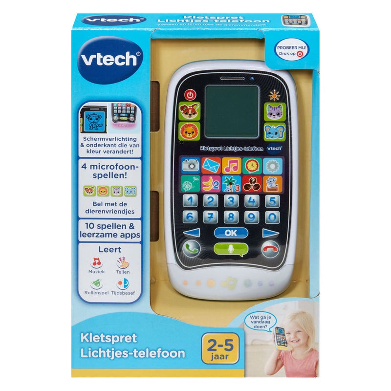 Load image into Gallery viewer, Vtech educatief speelgoed kletspret lichtjes-telefoon multicolor.
