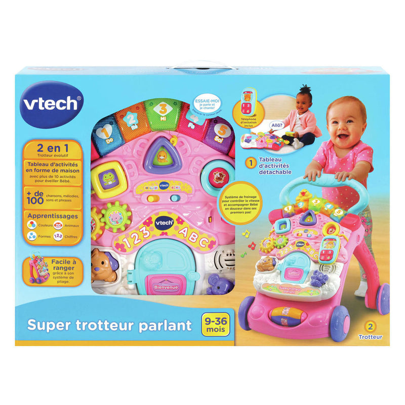 Load image into Gallery viewer, Vtech 2-in-1 activiteiten loopwagen roze
