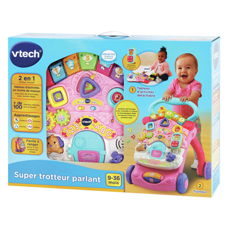 Load image into Gallery viewer, Vtech 2-in-1 activiteiten loopwagen roze

