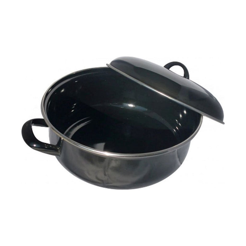 Load image into Gallery viewer, Casalupo emaille braadpan 22 cm zwart
