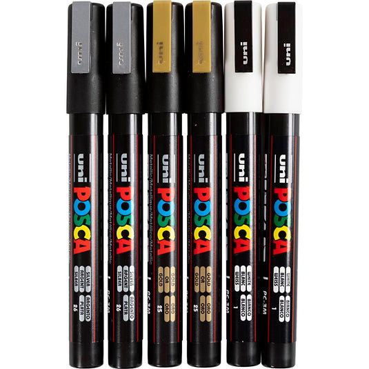 Https: www.cchobby.nl posca-marker-afm-pc-3m-lijndikte-0-9-1-3-mm-fijn-goud-zilver-wit-6-div-1-doos