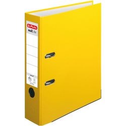 Ordner herlitz max.file protect a4 80 mm geel 2-rings 1 stuk