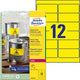 Speciale etiketten avery l6107-20 geel 99.1 x 42.3 mm