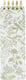 Eccolo notitieblok - spiraal - botanical - lijn - ca.8x23cm - ec-q601k