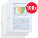 Rexel showtassen 4-gaats a4 mat transparant - 50 micron (100 stuks)