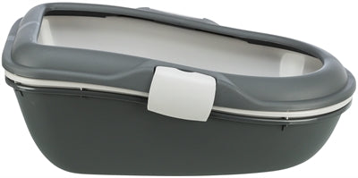 Load image into Gallery viewer, Trixie berto kattenbak open met scheidingssyteem grijs pastelblauw graniet
