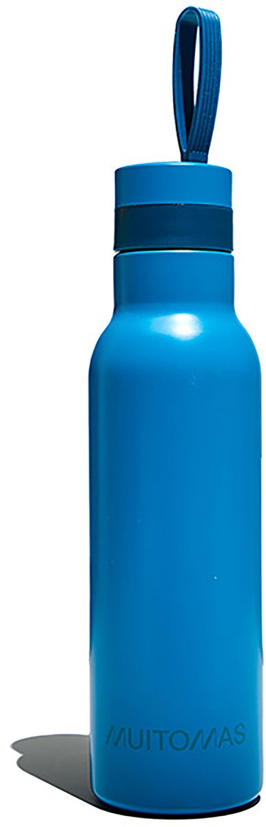 Muitomas thermofles - dubbel geïsoleerde voering - 500ml – 12 uur warm of 24 uur koude dranken - blauw