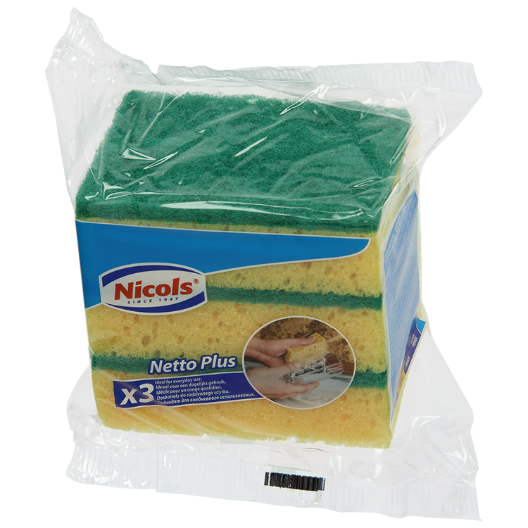 Load image into Gallery viewer, Nicols 1061449 - synthetisch schuurspons netto plus x3 | 6 stuks
