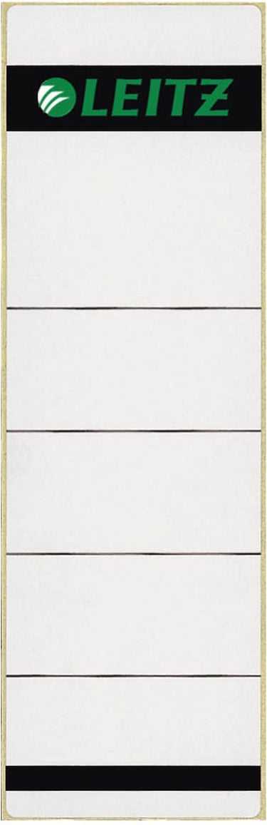 Leitz rugetiket breed kort 62x192mm zelfklevend grijs - 100 stuks