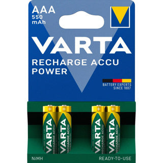 Load image into Gallery viewer, Varta batterijen aaa 4 stuks oplaadbaar | 10 stuks
