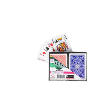 Longfield poker bridge speelkaarten 2 pakjes in kunststof doos