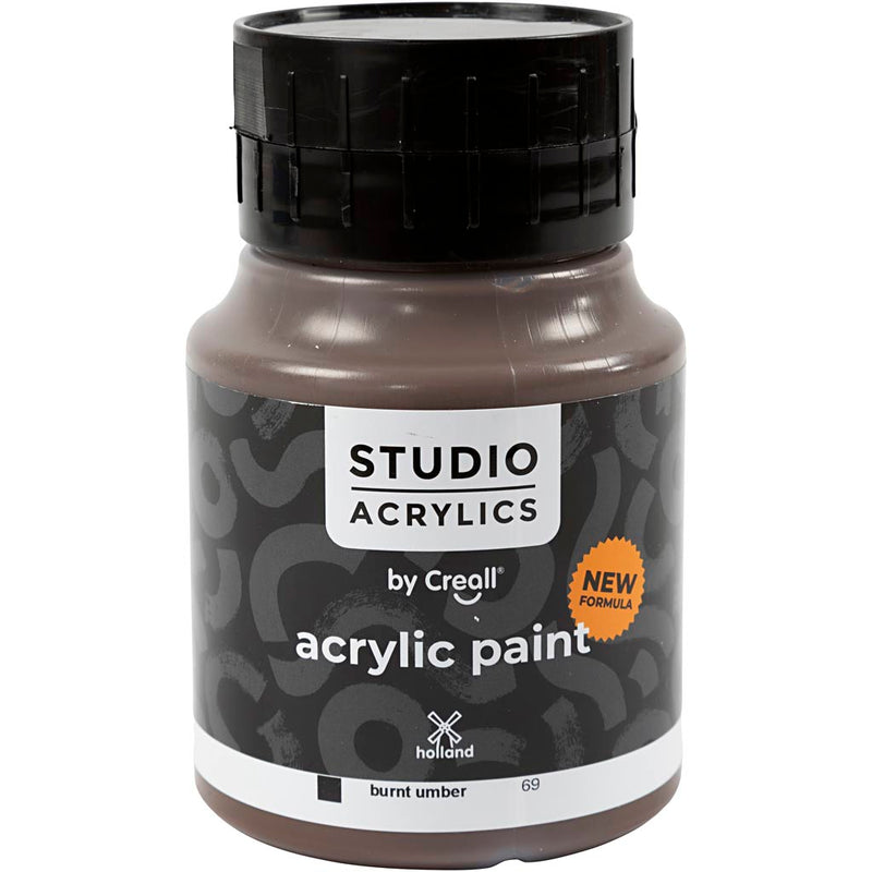 Load image into Gallery viewer, Https: www.cchobby.nl creall-studio-acrylverf-dekkend-burnt-umber-69-500-ml-1-fles
