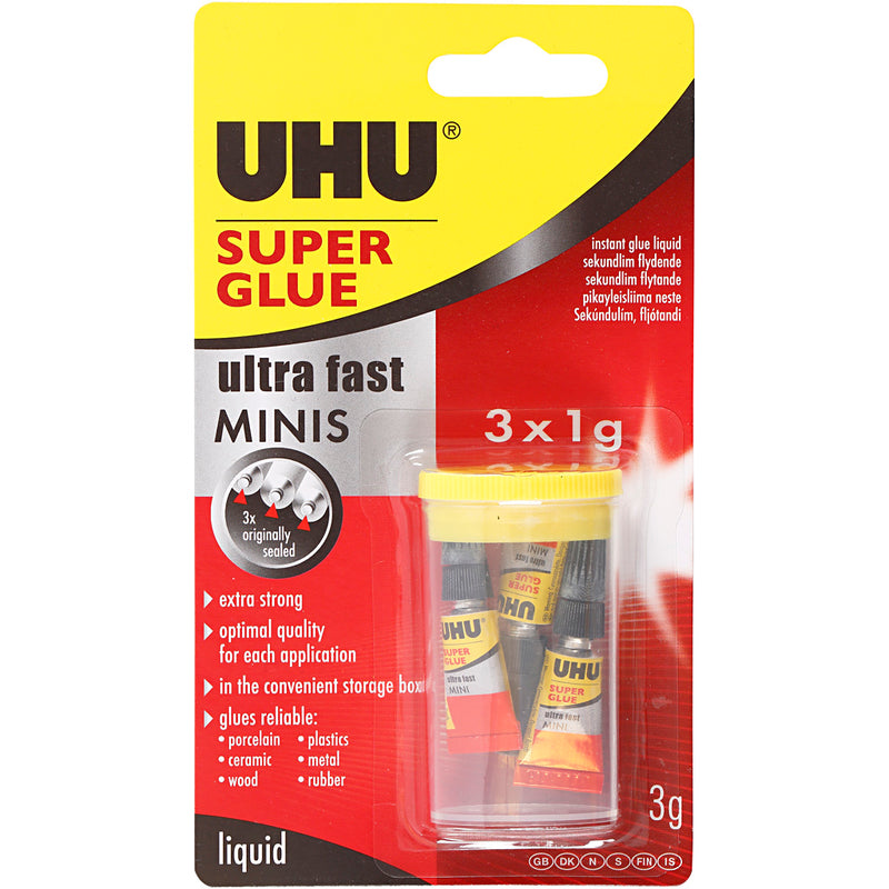Load image into Gallery viewer, Creativ company uhu secondelijm transparant 1 gram 3 stuks
