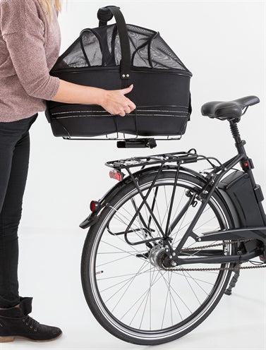 Load image into Gallery viewer, Trixie fietsmand bagage drager breed zwart
