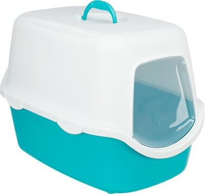 Load image into Gallery viewer, Trixie Kattenbak vico turquoise wit
