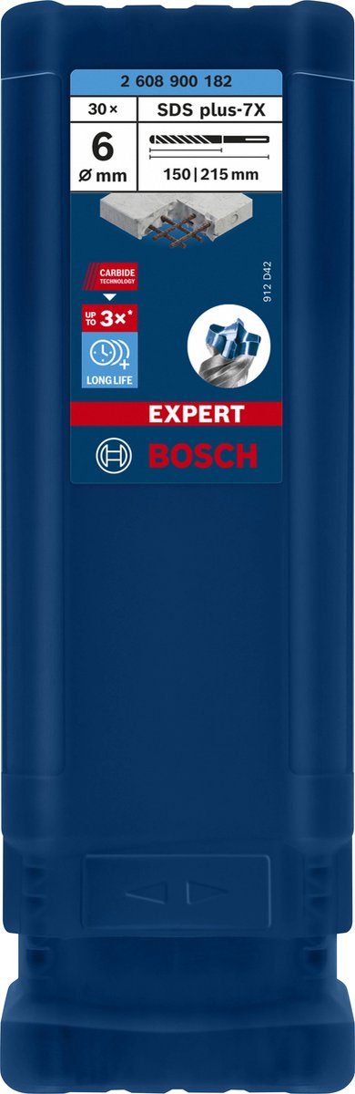 Bosch expert sds plus-7x hamerboor 6 x 150 x 215 mm, 30 stuks