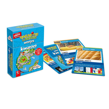 Identity games vakantielanden weetjes kwartet - kaartspel - boordevol leuke feitjes over populaire vakantiebestemmingen