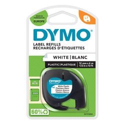 Labels dymo letratag wit 4m
