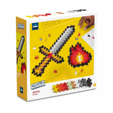 Plus-plus puzzle by number zwaard 250 stukjes - 3910 - puzzel en bouwspeelgoed in één - vanaf 5 jaar
