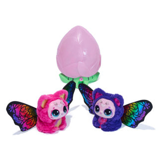 Hatchimals bloomables - kittyfly - interactief speelgoed en bloem met herhaalbare onthulling en transformatie, meer dan 100 geluiden en reacties (stijlen variëren)