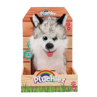 Pluchiez husky knuffel interactief speelgoed met uitlaten en blafgeluid.
