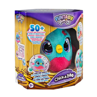 Load image into Gallery viewer, Funtasy family jumbo - - chick-a-boo - vanaf 3 jaar - interactieve knuffel - speelgoed met geluid - zingt, danst en legt kuikens
