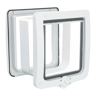 Load image into Gallery viewer, Trixie 4-weg kattenluik xl inclusief tunnelstuk wit
