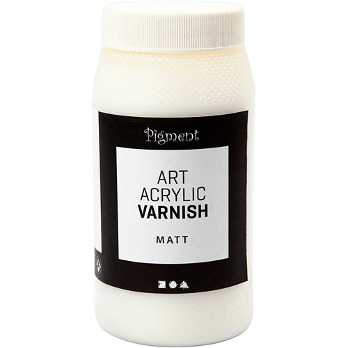 Creativ company art acrylic vernis, mat transparant, wit, 500 ml 1 doosje