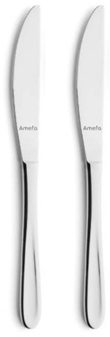 Amefa - monaco - 2-delige dessertmes set - voor 2 personen - zilverkleurig - rvs - vaatwasmachinebestendig - 18 10 - 2 persoons